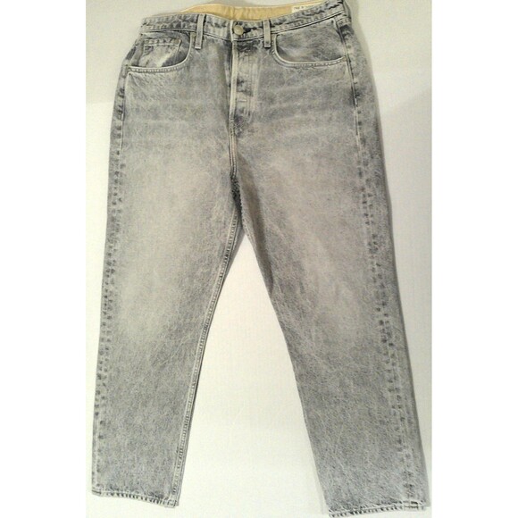 New Womens Designer Rag & Bone NWT $248 Maya HR Slim Jeans Acid Gray White 32 - Picture 2 of 9